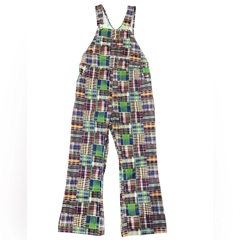 Oshkosh Bgosh Vtg 60’s Vestbak union Maid!!denim plaid overalls dead stock NWOT! - Picture 1 of 16